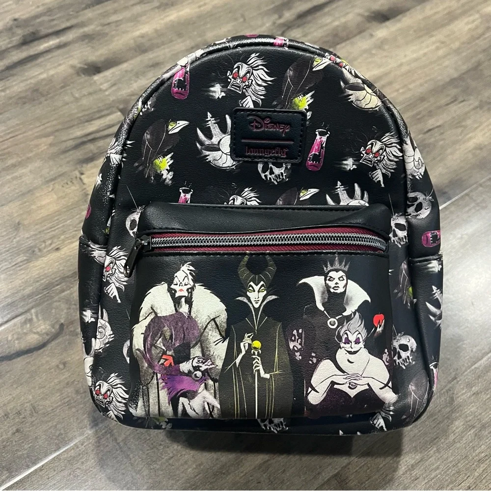 LOUNGEFLY DISNEY VILLAINS MINI BACKPACK MALEFICENT URSULA CRUELLA EVIL QUEEN